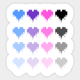 Fading Pixel Hearts (BPPB) Sticker